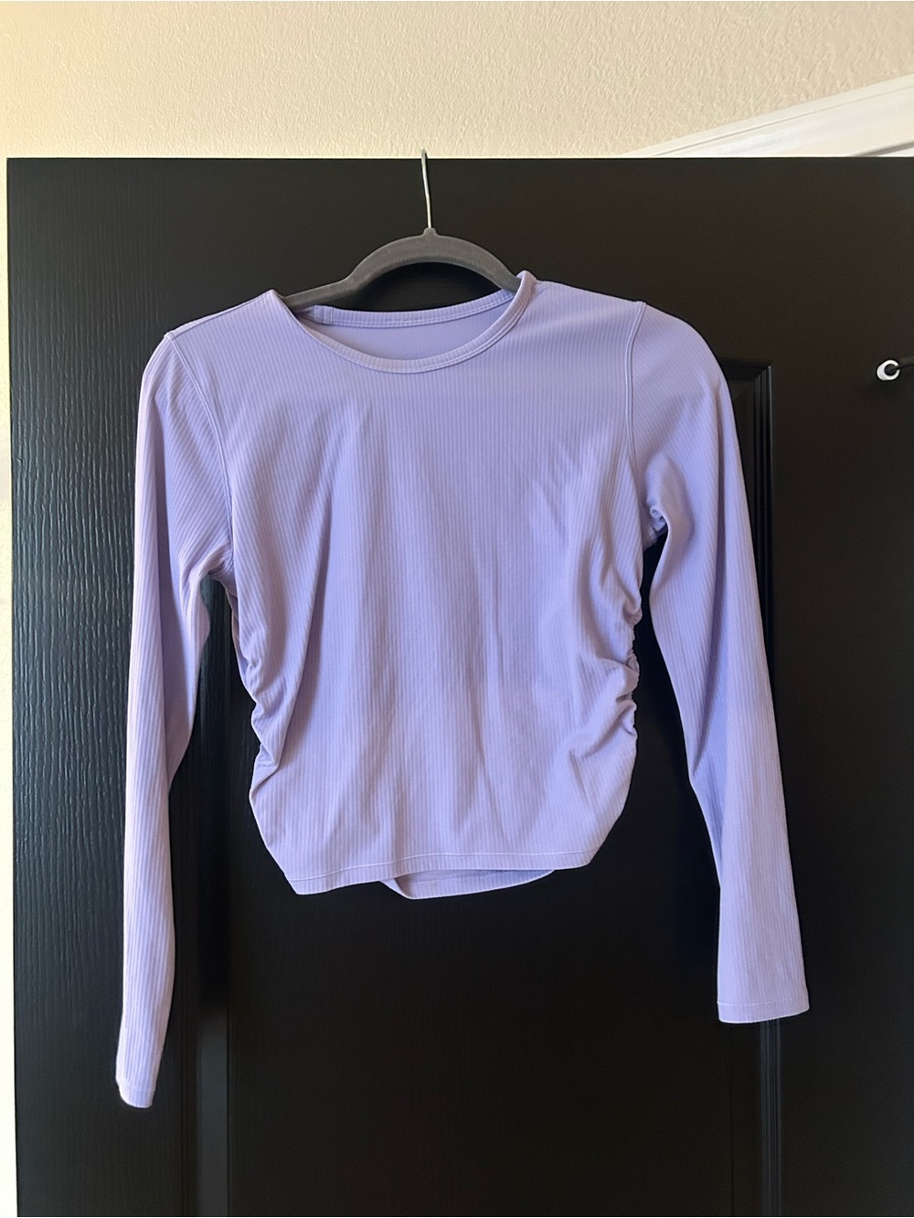 lululemon athletica Lavender Long Sleeve Crop Top